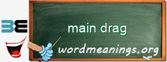 WordMeaning blackboard for main drag